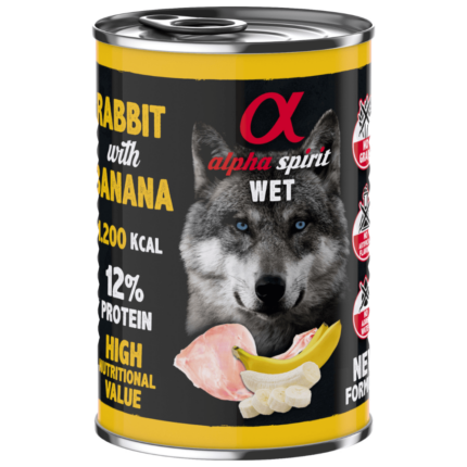 Alpha Spirit Vådfoder Med Kanin Og Banan 400g